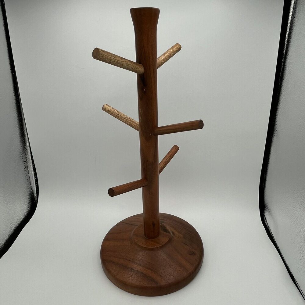 Hearth & Hand With Magnolia Wood Coffee Mug Cup Tree Stand Holds 6 Cups 15" NWOT